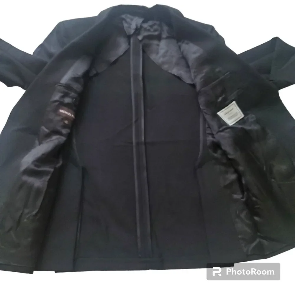 Michael Kors mens suits blazer coat jacket stretch sz 44 regular black $798.00‎